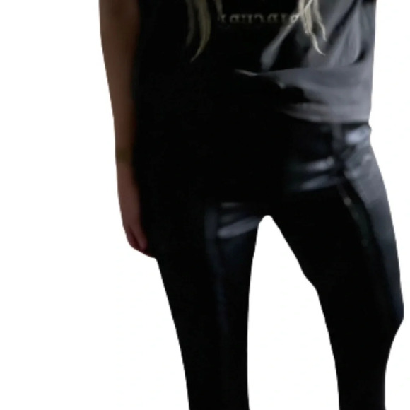 vintage designer Magaschoni silk black mesh tuxedo cigarette pants - Picture 6 of 10